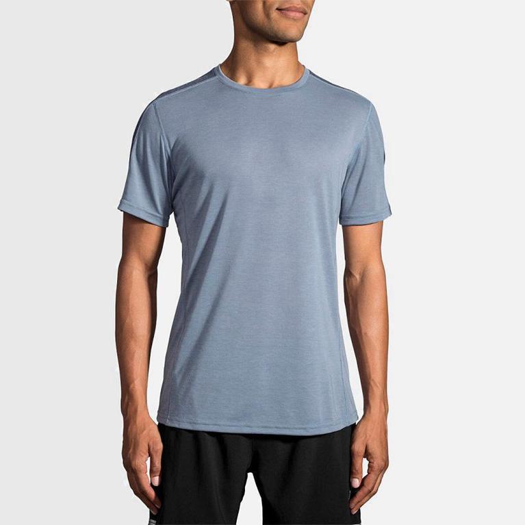 Brooks Distance - Camisetas Manga Corta Hombre - Azules (KHWX-61542)